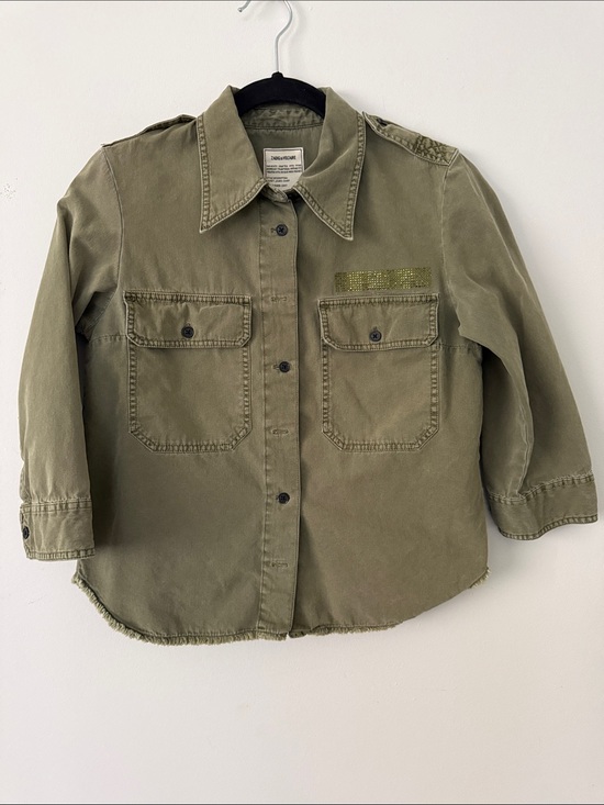 Zadig & Voltaire Tops - Zadig & Voltaire Olive Green Casual Shirt Jacket